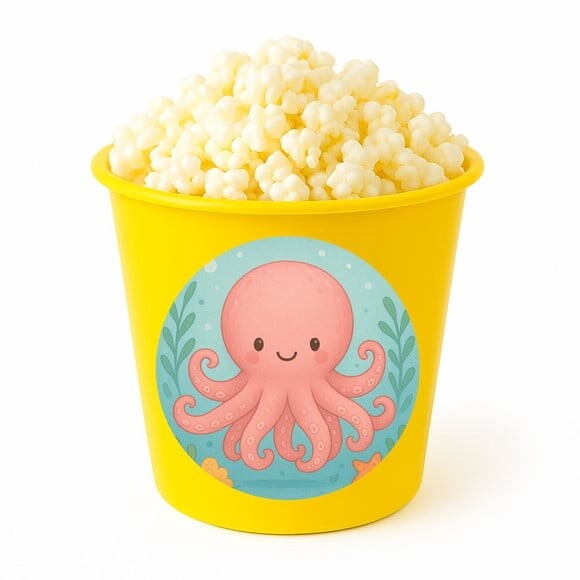 Balde de Pipoca Personalizado Infantil Polvo