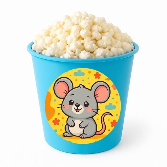 Balde de Pipoca Personalizado Infantil Ratinho Fofo