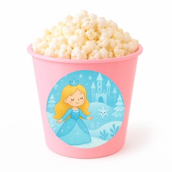 Balde de Pipoca Personalizado Infantil Reino do Gelo