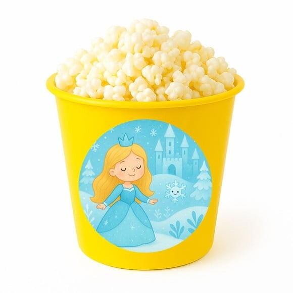 Balde de Pipoca Personalizado Infantil Reino do Gelo