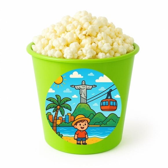 Balde de Pipoca Personalizado Infantil Rio de Janeiro