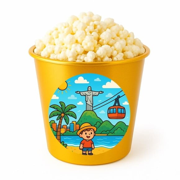 Balde de Pipoca Personalizado Infantil Rio de Janeiro
