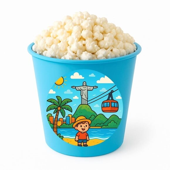 Balde de Pipoca Personalizado Infantil Rio de Janeiro