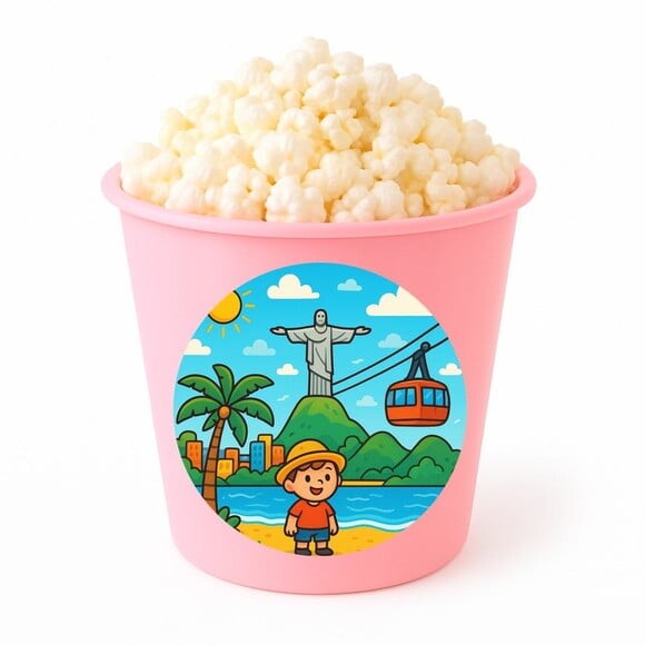 Balde de Pipoca Personalizado Infantil Rio de Janeiro