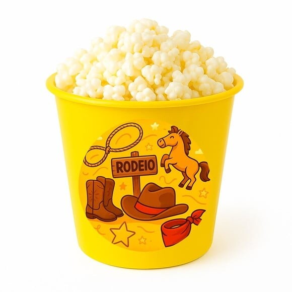 Balde de Pipoca Personalizado Infantil Rodeio