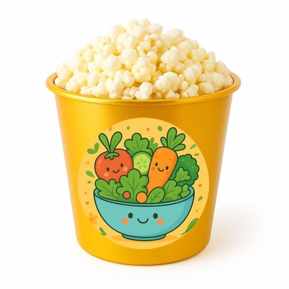 Balde de Pipoca Personalizado Infantil Salada Divertida