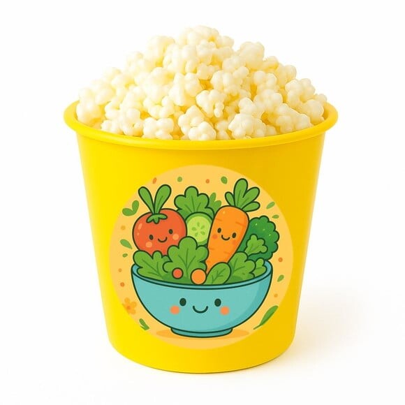 Balde de Pipoca Personalizado Infantil Salada Divertida