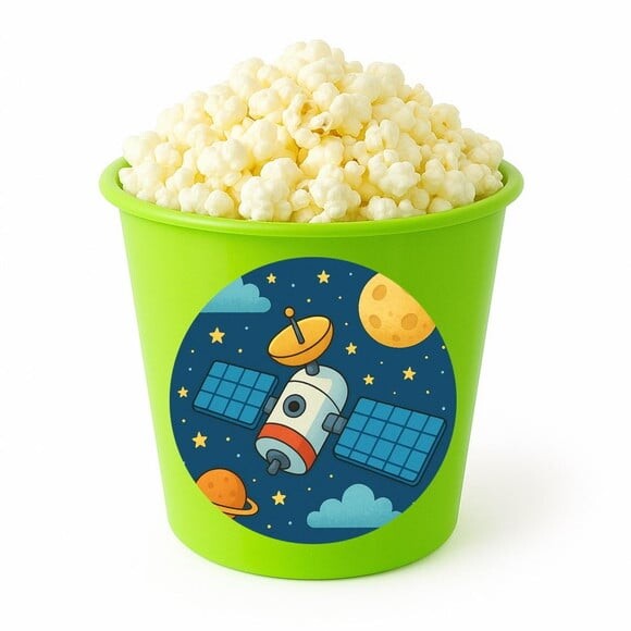 Balde de Pipoca Personalizado Infantil Satélite