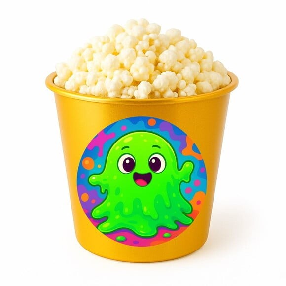 Balde de Pipoca Personalizado Infantil Slime