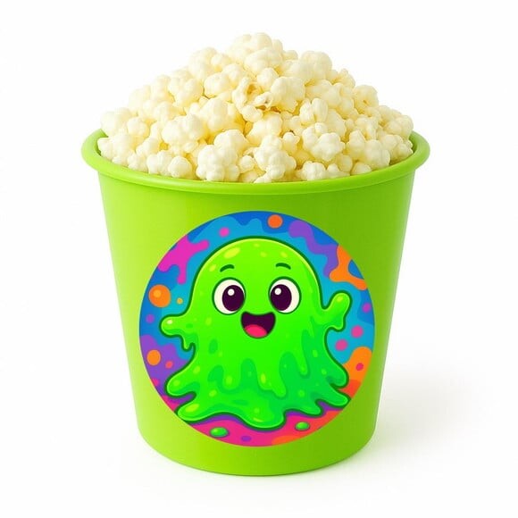 Balde de Pipoca Personalizado Infantil Slime