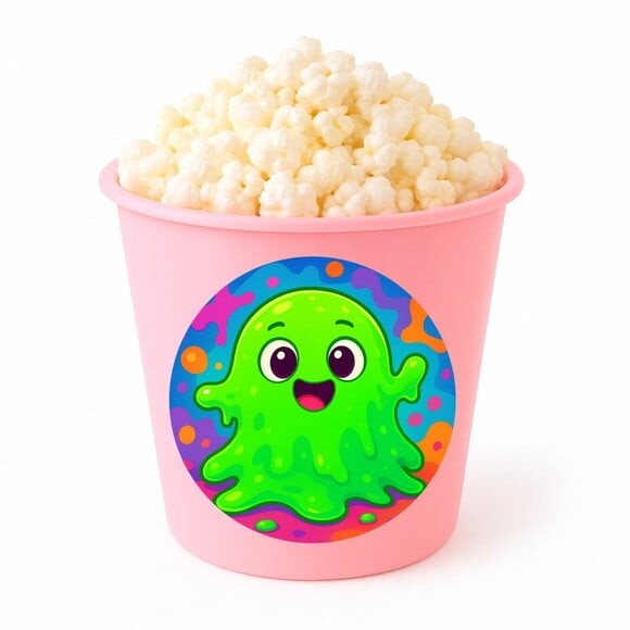 Balde de Pipoca Personalizado Infantil Slime