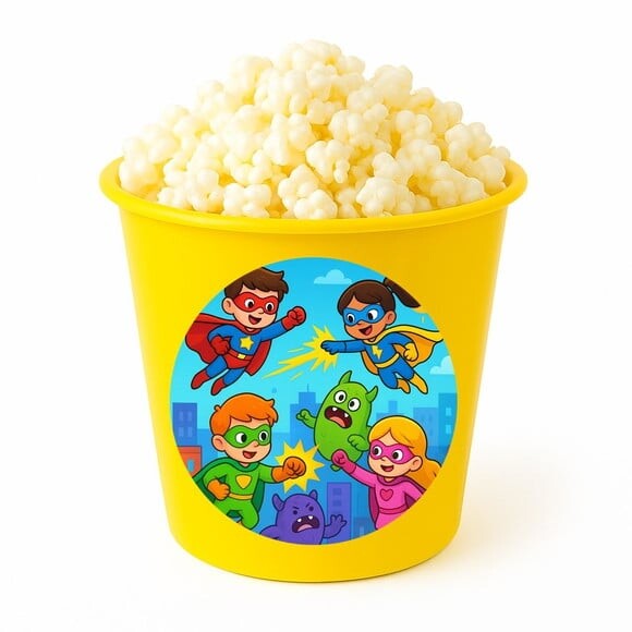 Balde de Pipoca Personalizado Infantil Super Heróis