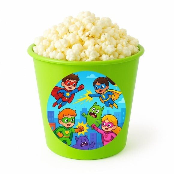Balde de Pipoca Personalizado Infantil Super Heróis