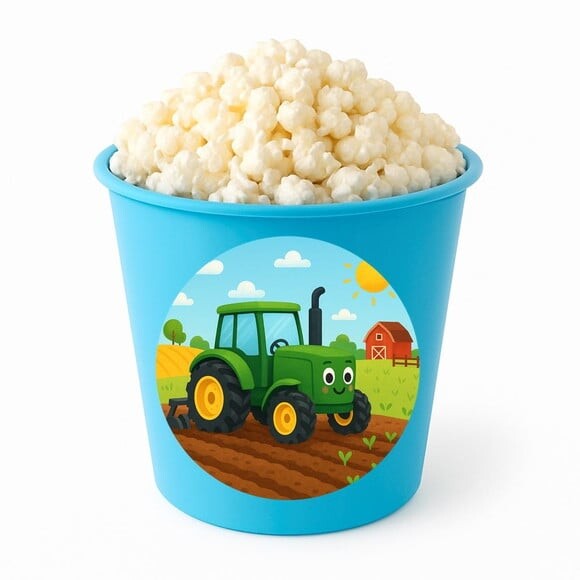 Balde de Pipoca Personalizado Infantil Trator