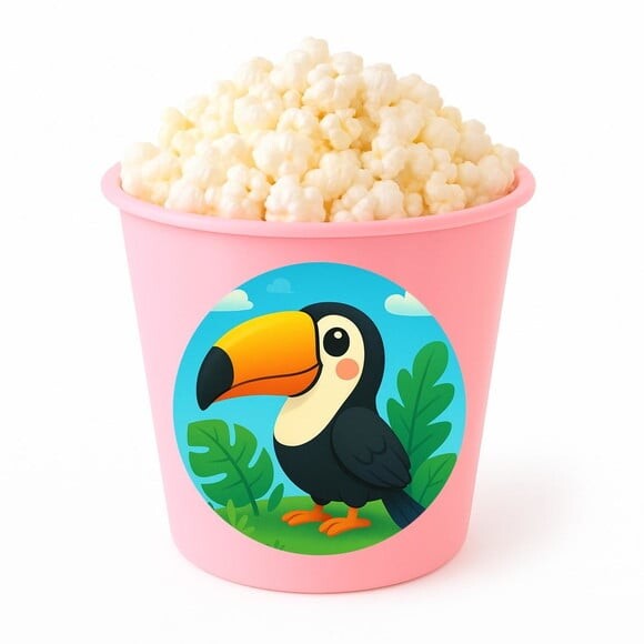 Balde de Pipoca Personalizado Infantil Tucano