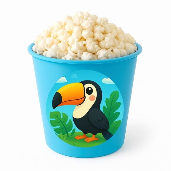 Balde de Pipoca Personalizado Infantil Tucano