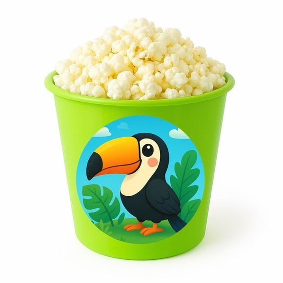 Balde de Pipoca Personalizado Infantil Tucano