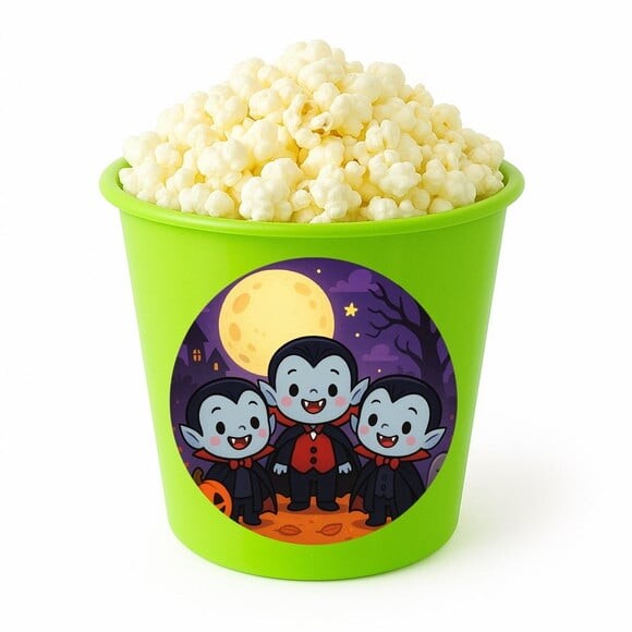 Balde de Pipoca Personalizado Infantil Vampirinhos Fofinhos