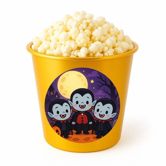 Balde de Pipoca Personalizado Infantil Vampirinhos Fofinhos