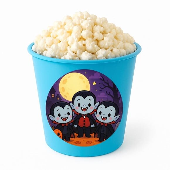 Balde de Pipoca Personalizado Infantil Vampirinhos Fofinhos