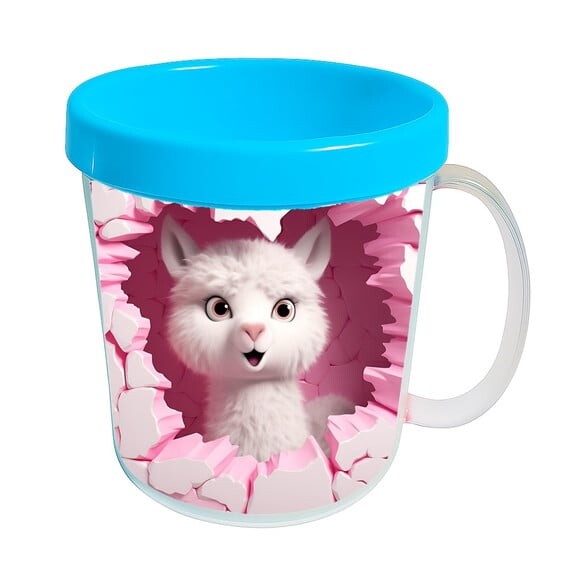 Caneca Acrílica Animais Fofos Fazenda Alpaca Apaixonada