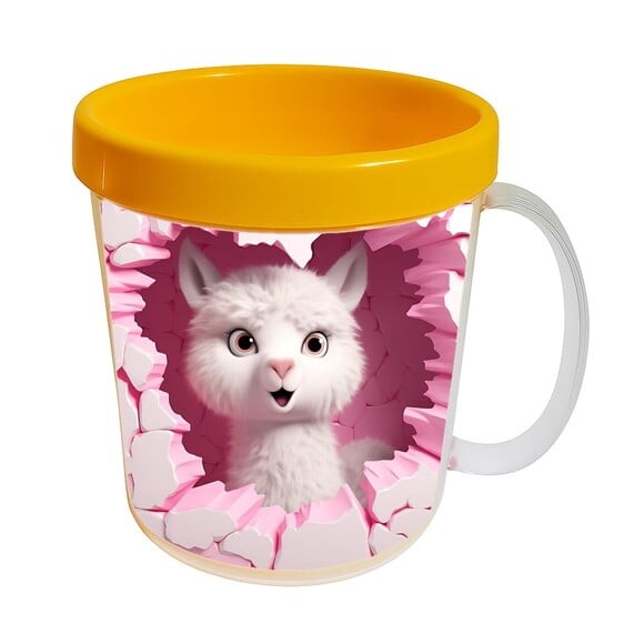 Caneca Acrílica Animais Fofos Fazenda Alpaca Apaixonada