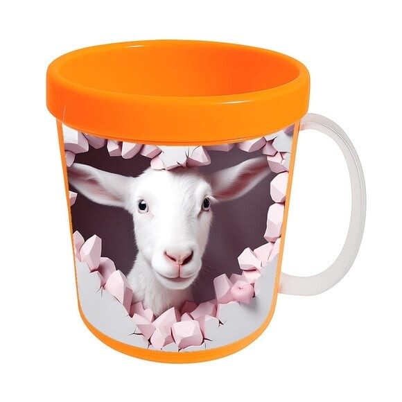 Caneca Acrílica Animais Fofos Fazenda Cabra Apaixonada