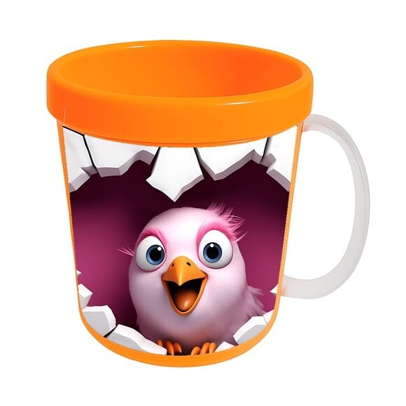 Caneca Acrílica Animais Fofos Fazenda Galinha Charmosa