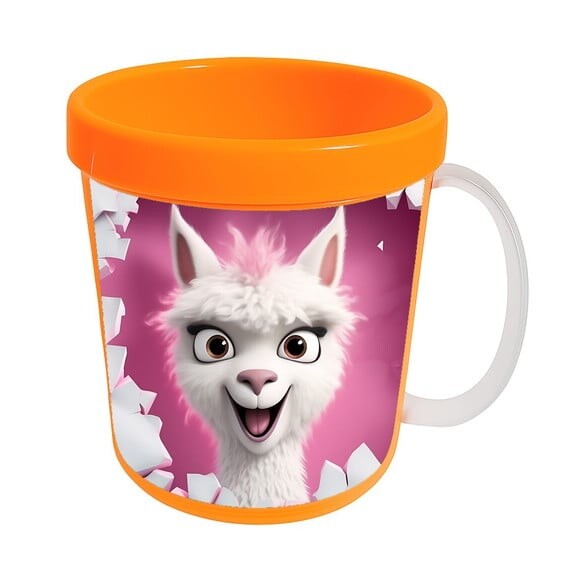 Caneca Acrílica Animais Fofos Fazenda Lhama Apaixonada