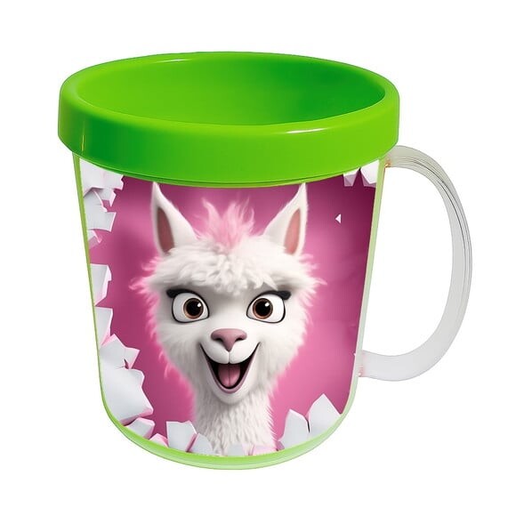Caneca Acrílica Animais Fofos Fazenda Lhama Apaixonada