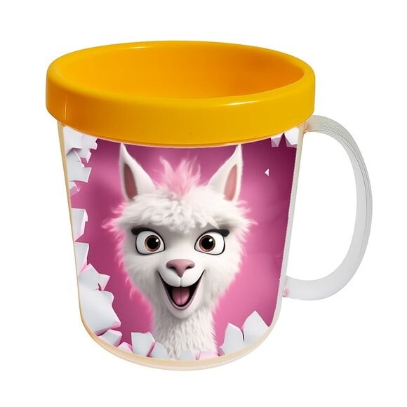 Caneca Acrílica Animais Fofos Fazenda Lhama Apaixonada