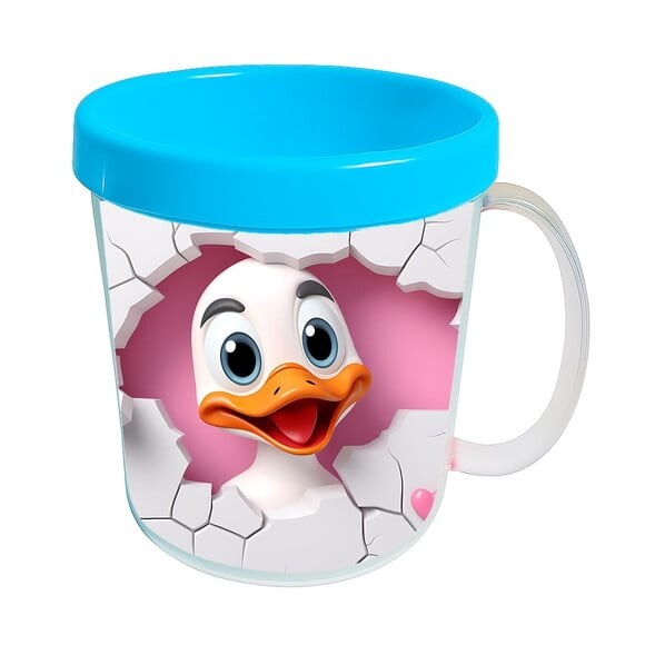 Caneca Acrílica Animais Fofos Fazenda Pato Encantador