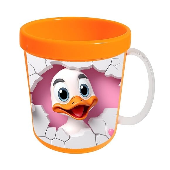 Caneca Acrílica Animais Fofos Fazenda Pato Encantador