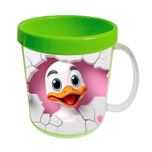 Caneca Acrílica Animais Fofos Fazenda Pato Encantador