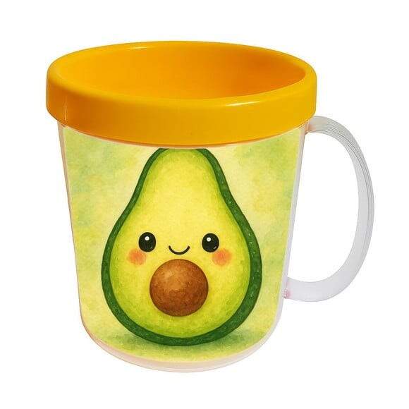 Caneca Acrílica Infantil Personalizada Abacate