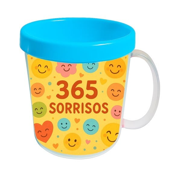 Caneca Acrílica Infantil Personalizada 365 Sorrisos