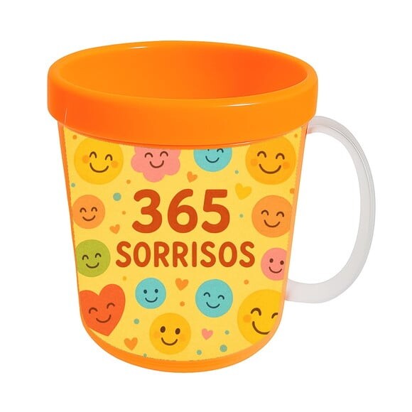 Caneca Acrílica Infantil Personalizada 365 Sorrisos