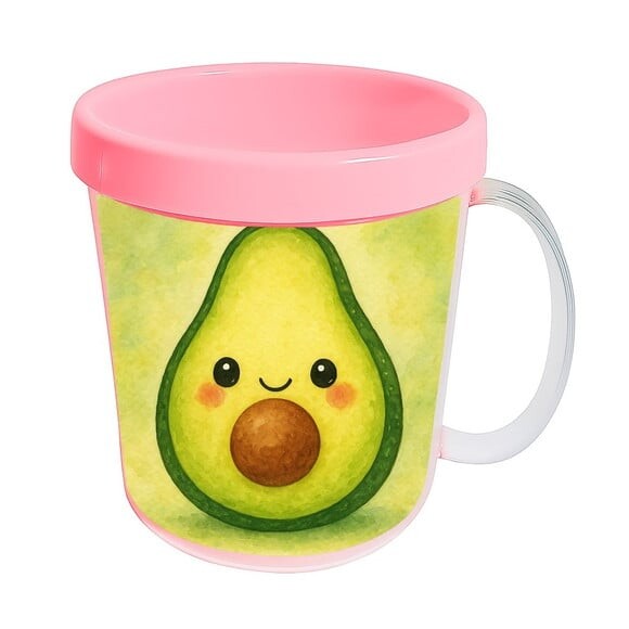 Caneca Acrílica Infantil Personalizada Abacate