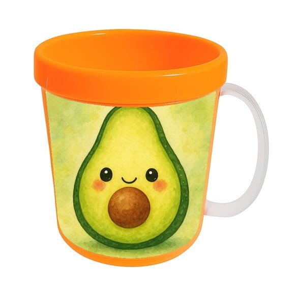 Caneca Acrílica Infantil Personalizada Abacate