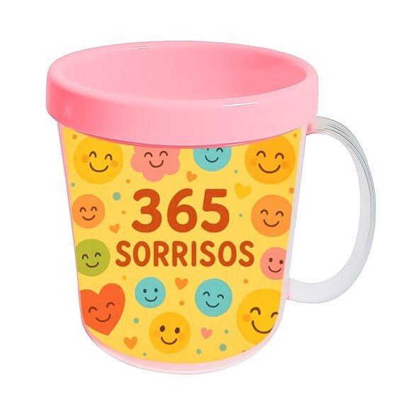 Caneca Acrílica Infantil Personalizada 365 Sorrisos