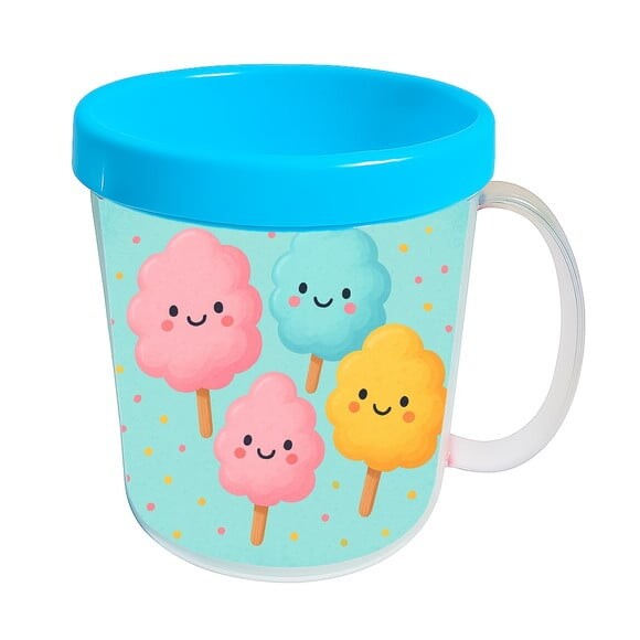 Caneca Acrílica Infantil Personalizada Algodão Doce