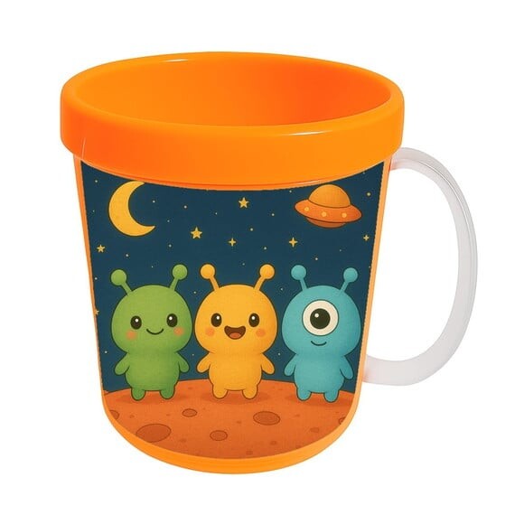 Caneca Acrílica Infantil Personalizada Alienígenas Fofos