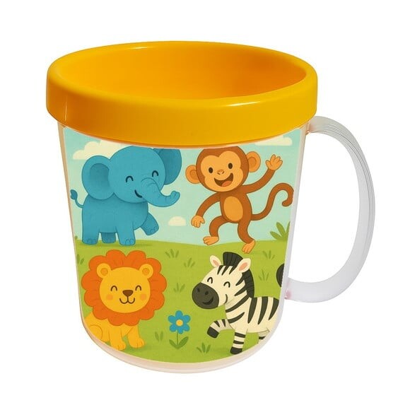 Caneca Acrílica Infantil Personalizada Animais Divertidos