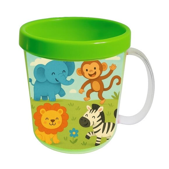 Caneca Acrílica Infantil Personalizada Animais Divertidos