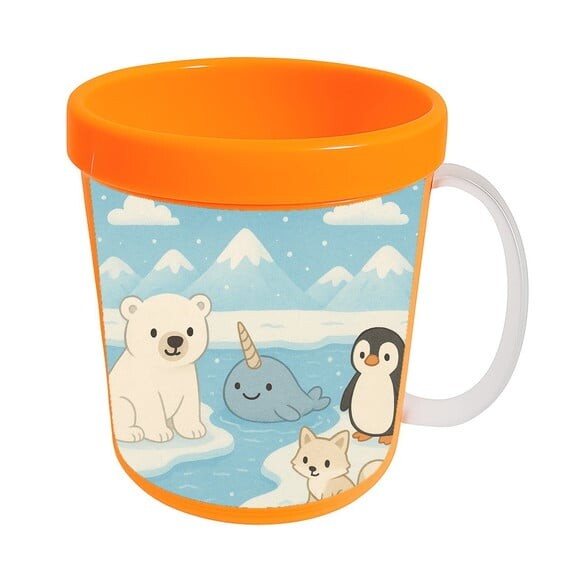 Caneca Acrílica Infantil Personalizada Animais do Ártico