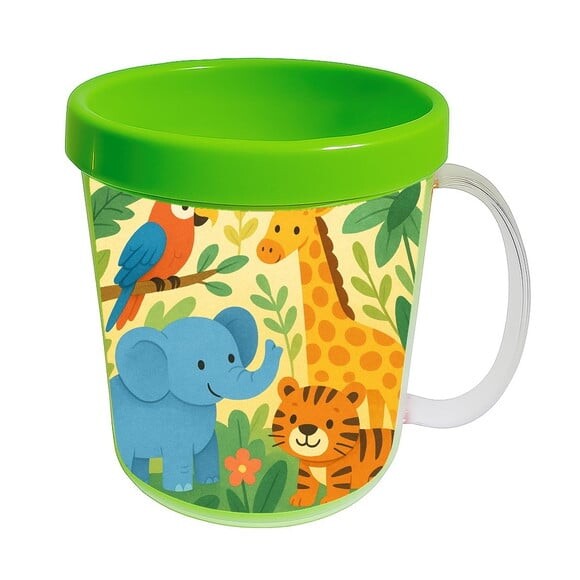 Caneca Acrílica Infantil Personalizada Animais Exóticos