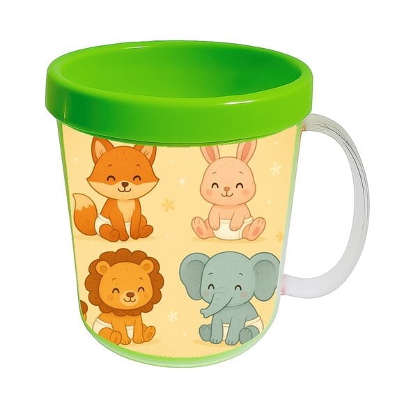 Caneca Acrílica Infantil Personalizada Animais Fofinhos Baby