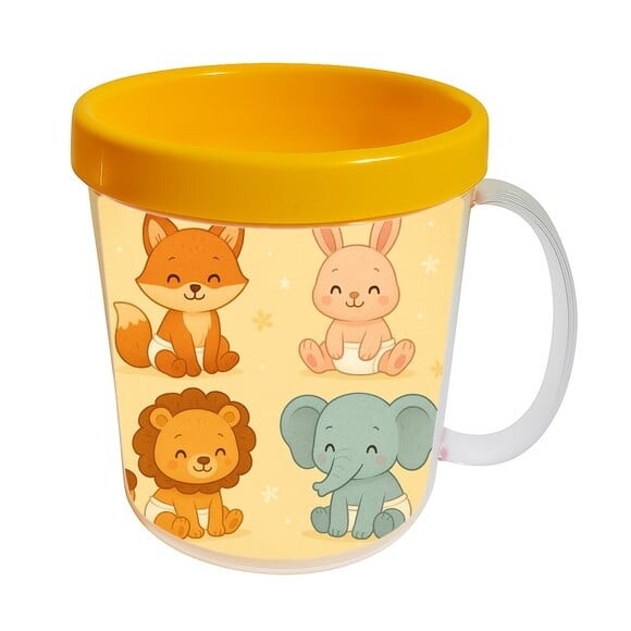 Caneca Acrílica Infantil Personalizada Animais Fofinhos Baby