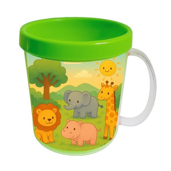 Caneca Acrílica Infantil Personalizada Animais Selvagens