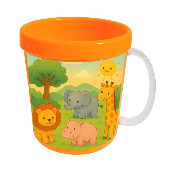 Caneca Acrílica Infantil Personalizada Animais Selvagens